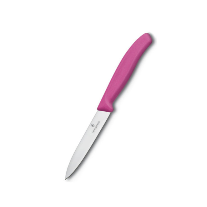 Paring Knife, Pink Nylon Handle (8cm Blade) image 0