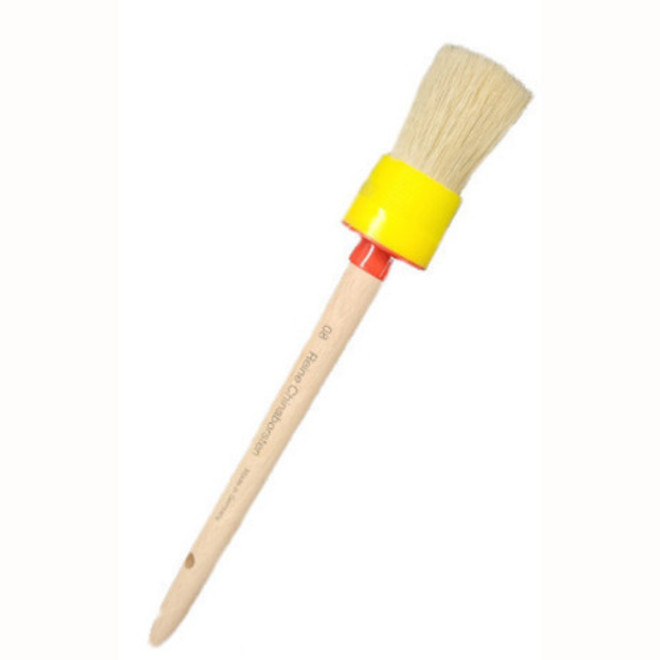 35mm Round Grease Brush (wooden handle) image 0