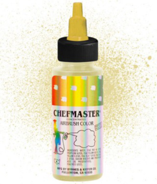 Chefmaster Airbrush Metallic Gold 2oz - image 0