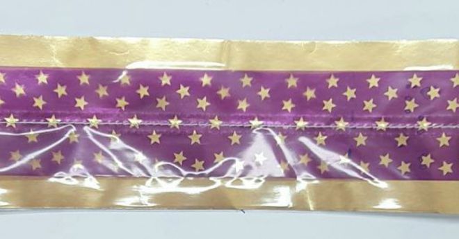 Cake Band Star Purple/Gold 63mm (1m) image 0