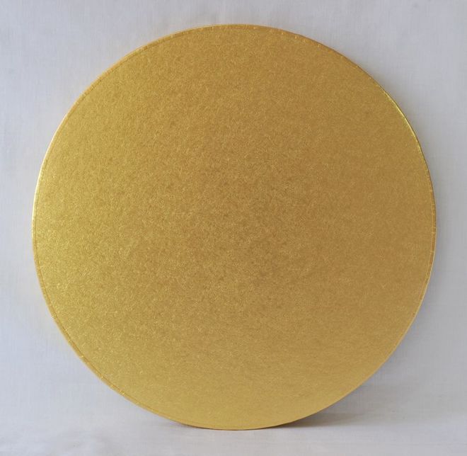 Polystyrene Cake Board, Round, Gold Covered, 18" (450mm) image 0