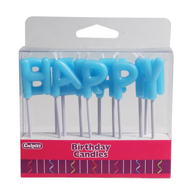 Candle Happy Birthday Letters Blue image 0