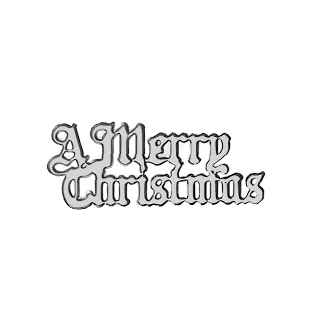 A Merry Christmas - Motto, Silver 76mm image 0