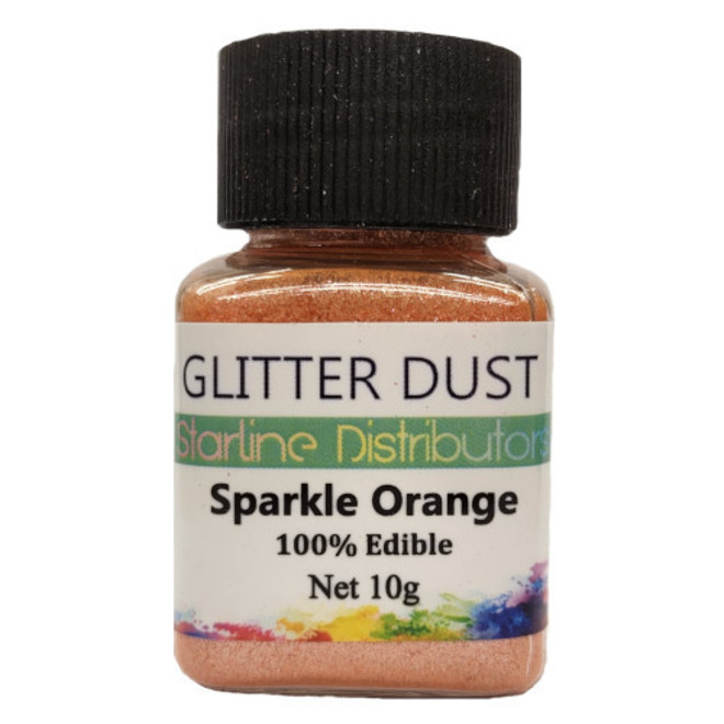 Glitter Dust - Sparkle Orange 10gm  (100% Edible) image 1