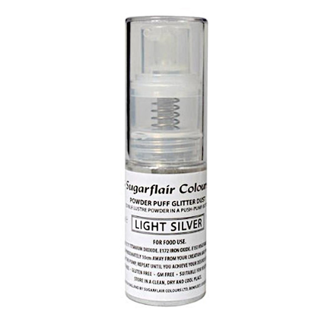 Sugarflair Edible Light Silver Lustre (Pump) 10gm image 0