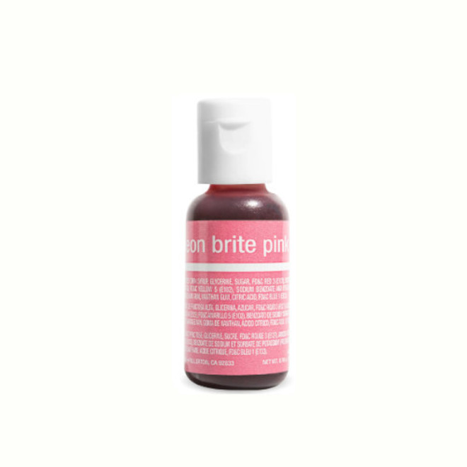 Chefmaster Liqua Gel Neon Brite Pink .70oz Bottle image 0