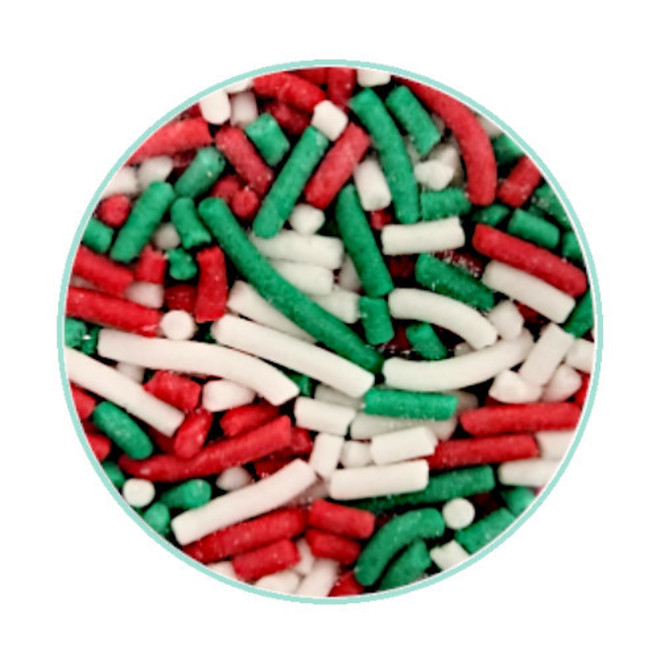  Sprinkles Xmas Mix Red/White/Green (1kg bag) image 0