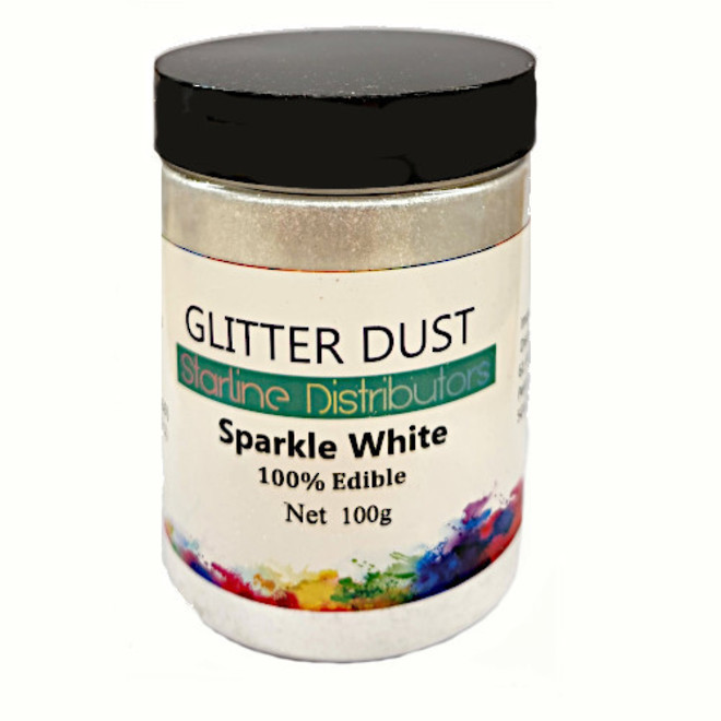 Glitter Dust - Sparkle White 100gm  (100% Edible) image 0