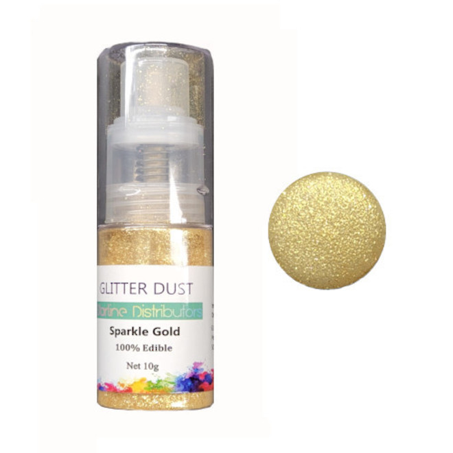 Glitter Dust - Gold Pump 10gm  (100% Edible) image 0