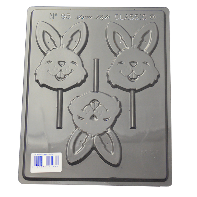 Bunnies on Sticks Mould (0.6mm) image 0