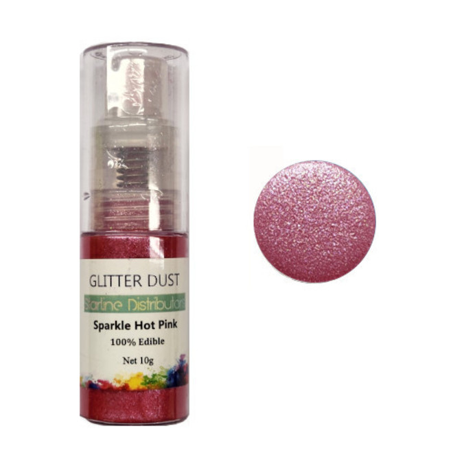 Glitter Dust - Hot Pink Pump 10gm  (100% Edible) image 0