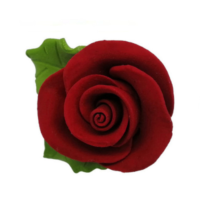 Icing 30mm Red Roses With Leaf (144) image 0
