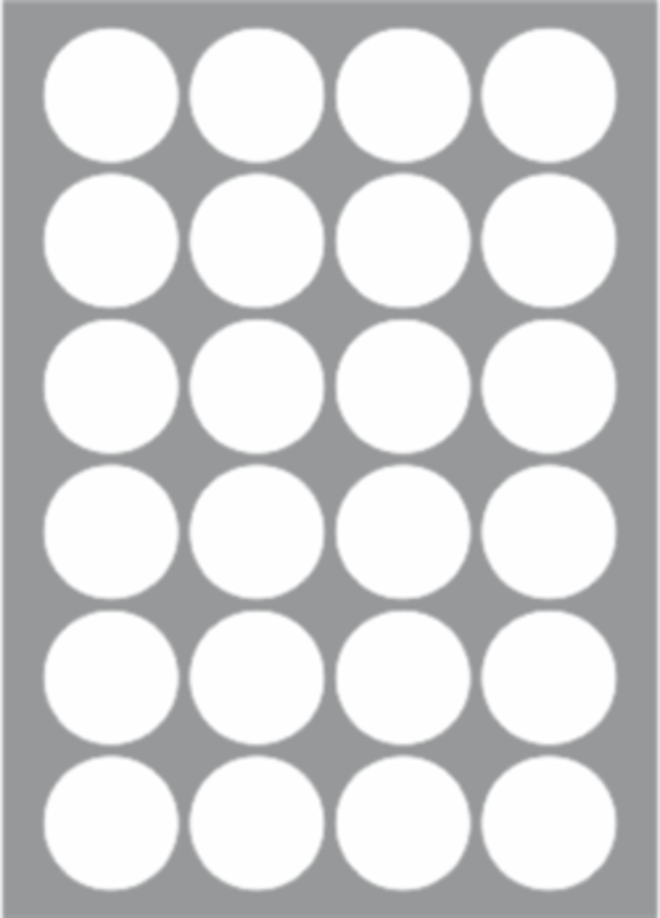 24 Labels per sheet 44mm Circle x500 sheets image 0