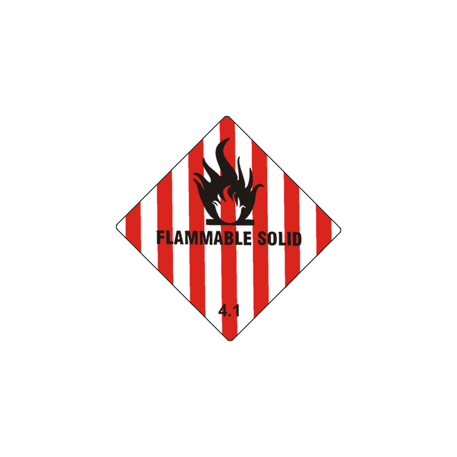 Flammable Solid 4.1 Small x500 labels image 0