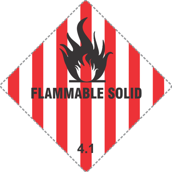 Flammable Solid 4.1 x500 labels image 0