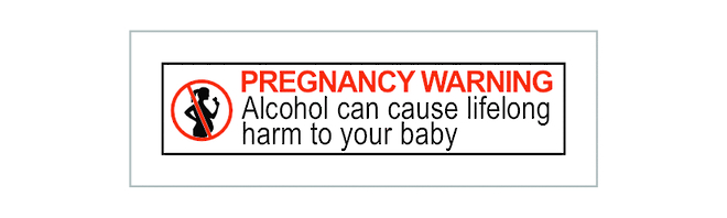 Pregnancy Warning Mark Small - 45 x 15mm image 0