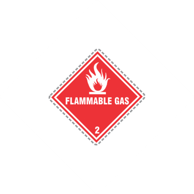 Flammable Gas 2.1 Small x500 labels image 0