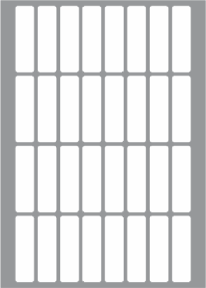 32 Labels per sheet 20x69mm x100 sheets image 0