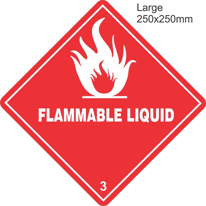 Flammable Liquid 3 Large Vinyl Single Labels image 0