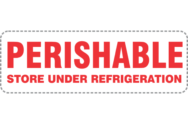 Perishable Store Under Refrigeration x250 labels image 0
