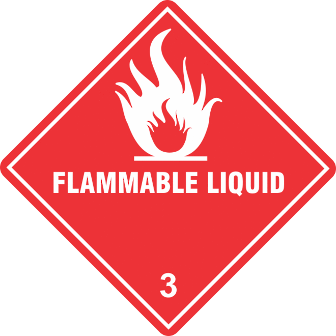 Flammable Liquid 3 x500 labels image 0