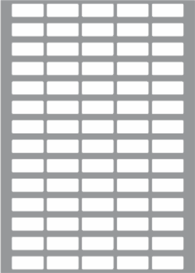 70 Labels per sheet 35x15mm x100 sheets image 0