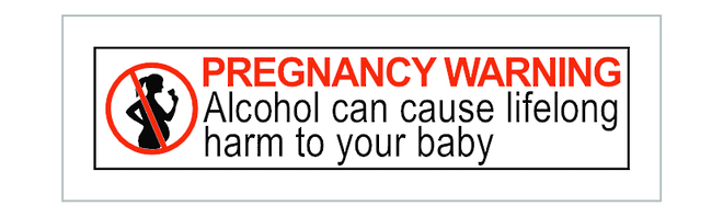 Pregnancy Warning Mark Medium - 58 x 18mm image 0