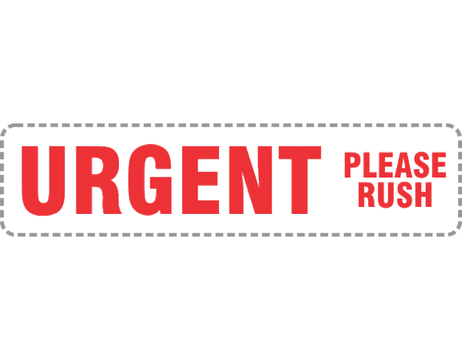 Urgent Please Rush x250 labels image 0
