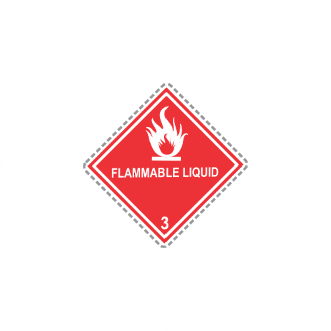 Flammable Liquid 3 Small x500 labels image 0
