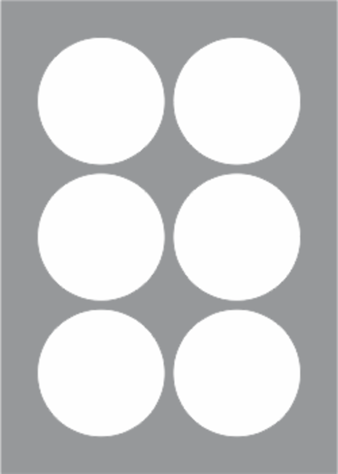 6 Labels per sheet 80mm Circle x100 sheets image 0