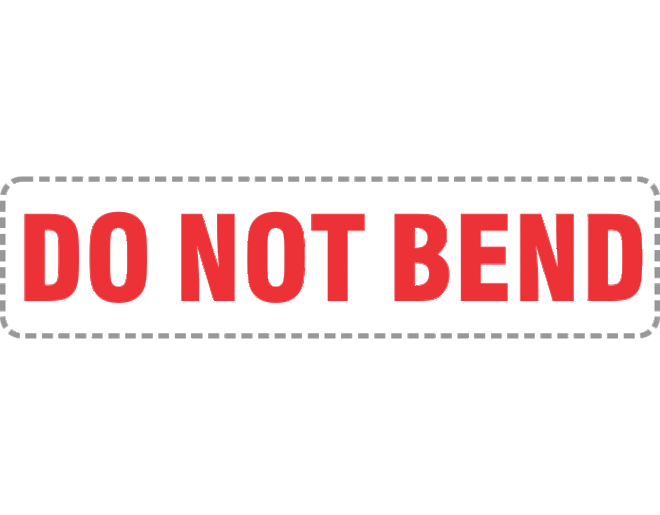 Do Not Bend x250 labels image 0