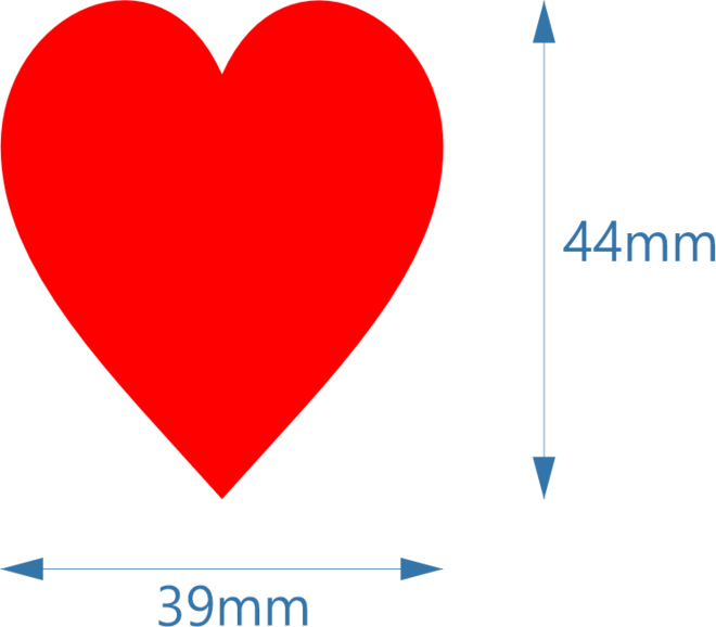 44x39 Heart Shape Labels image 1