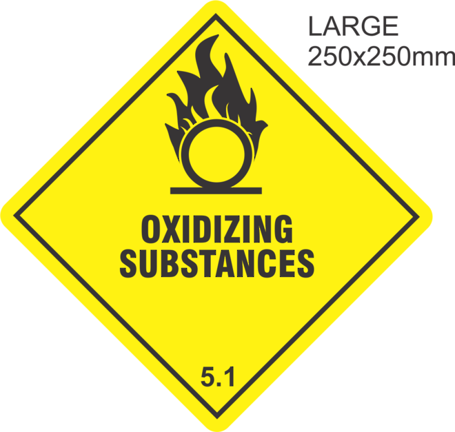 Oxidizing Substances Large Vinyl Single Labels image 0