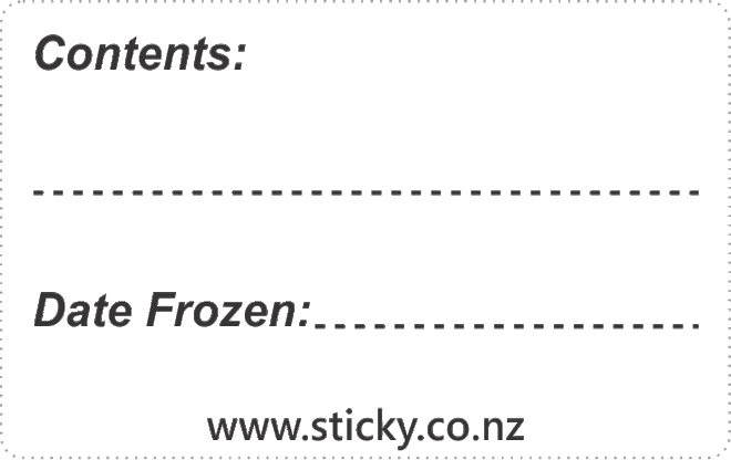 Date Frozen x100 Labels image 0