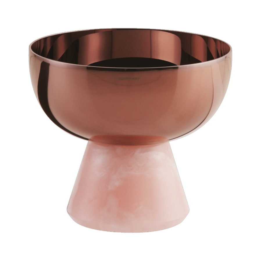 Madame Cup with Foot Pink Onyx & PVD Rum image 0
