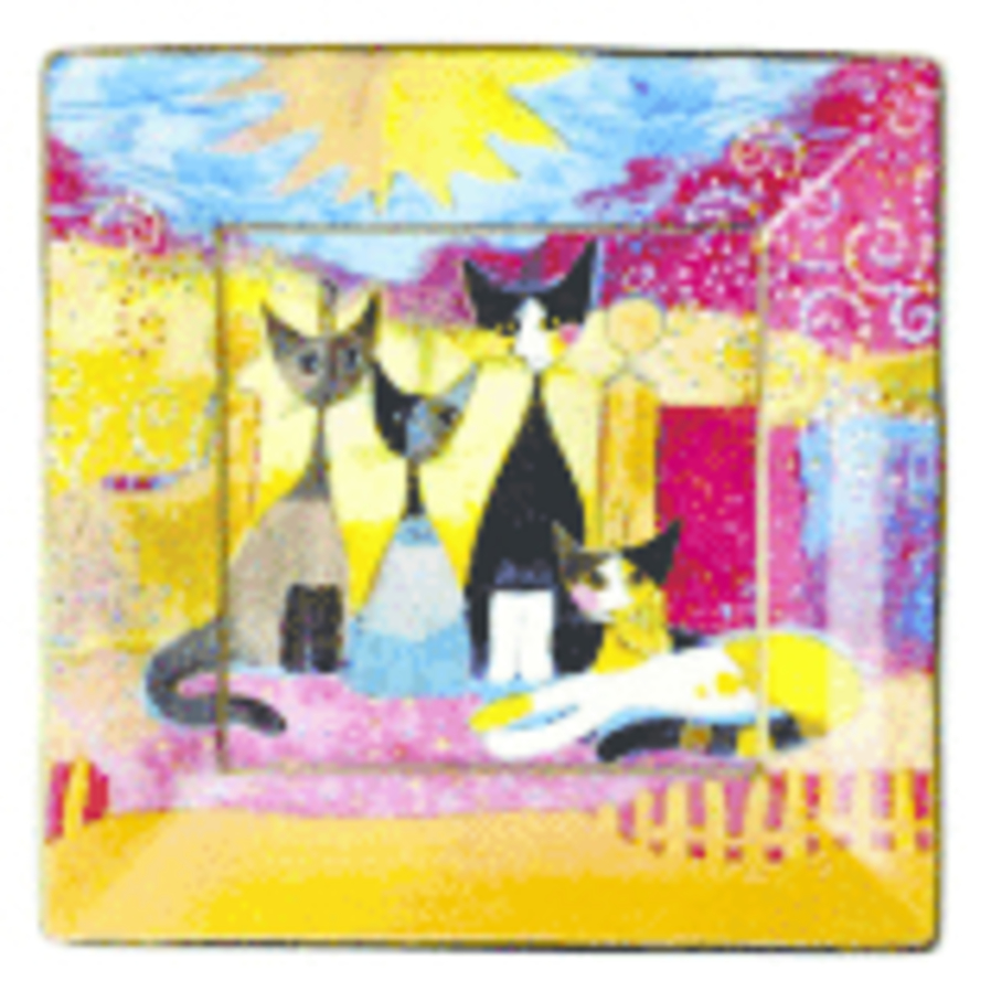 Rosina Wachtmeister Cats Celebrate 12cm Plate image 0
