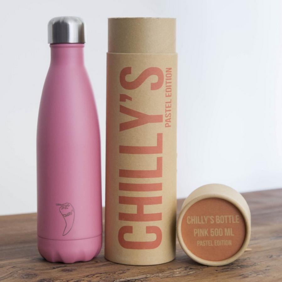 Chilly's Insulated Bottle Pastel Pink 500ml image 0