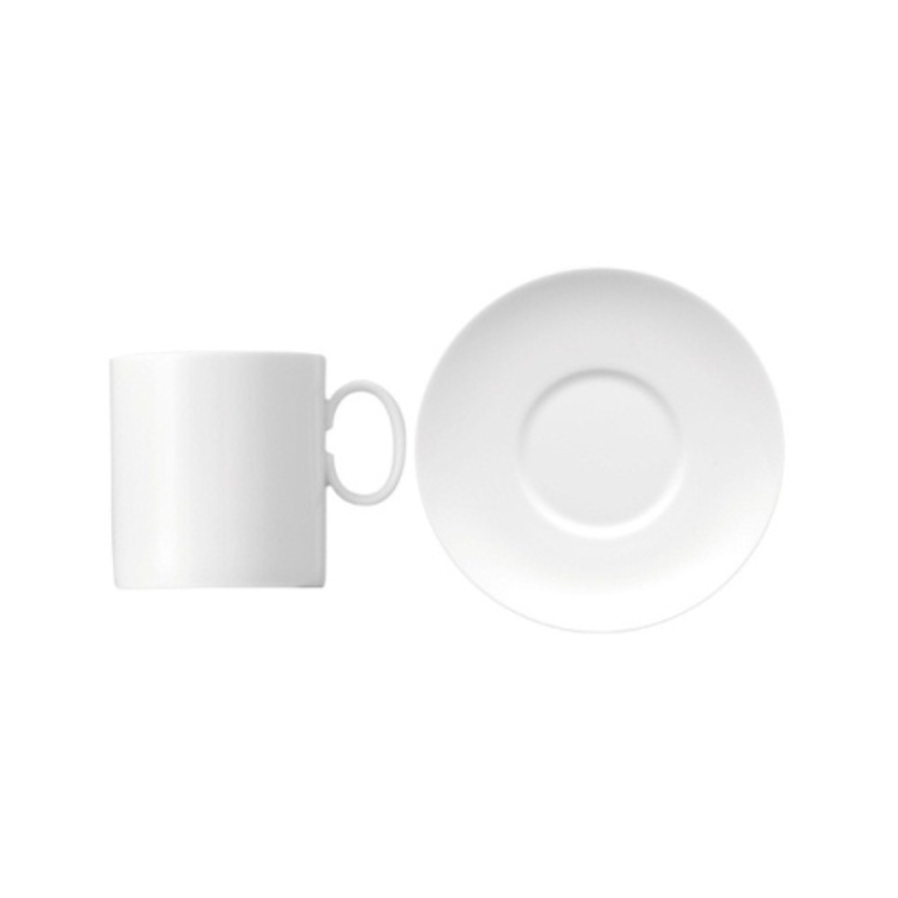 Medaillon White Espresso Cup & Saucer 2 Tall image 0