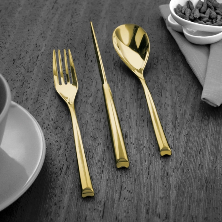 H-Art PVD Gold 24 Piece Cutlery Set image 1