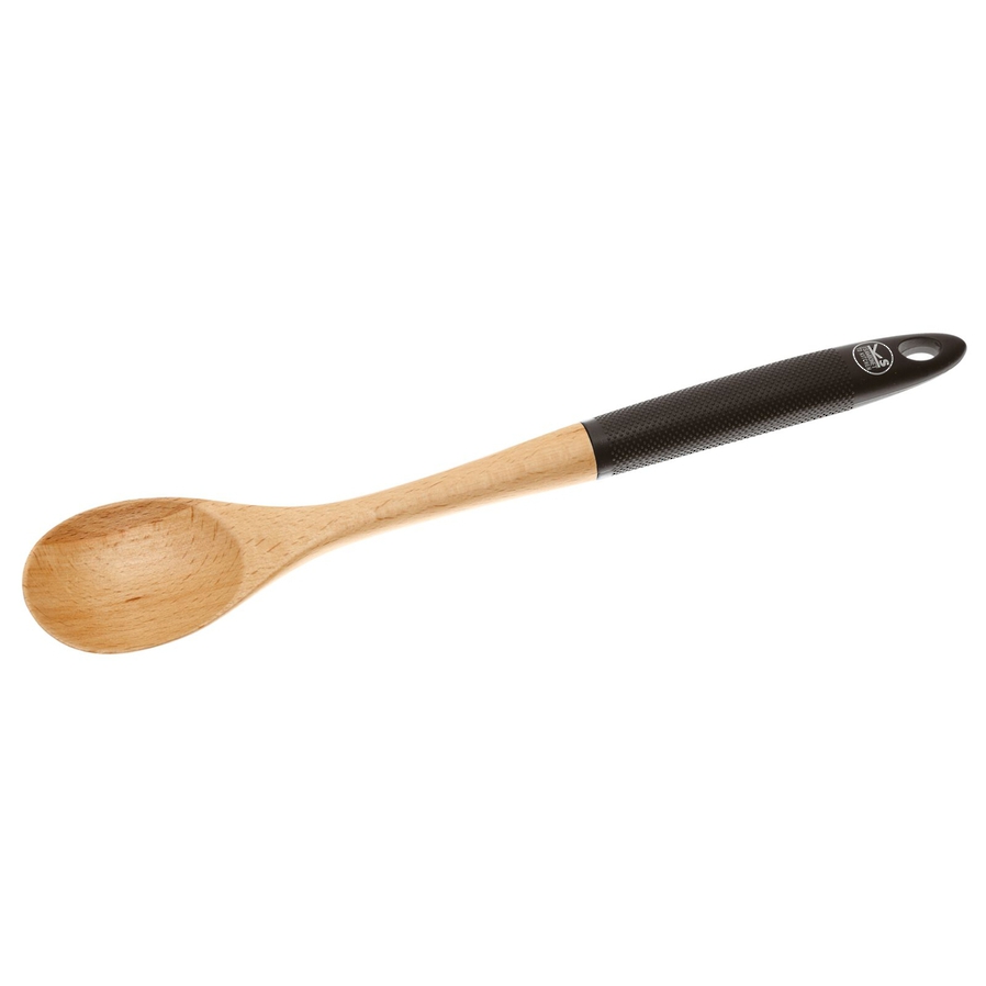 Silicone Charcoal Wooden Spoon 35cm image 0