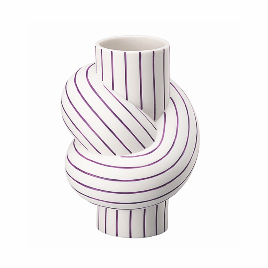 Rosenthal Node Stripes Plum Vase 12cm image 0