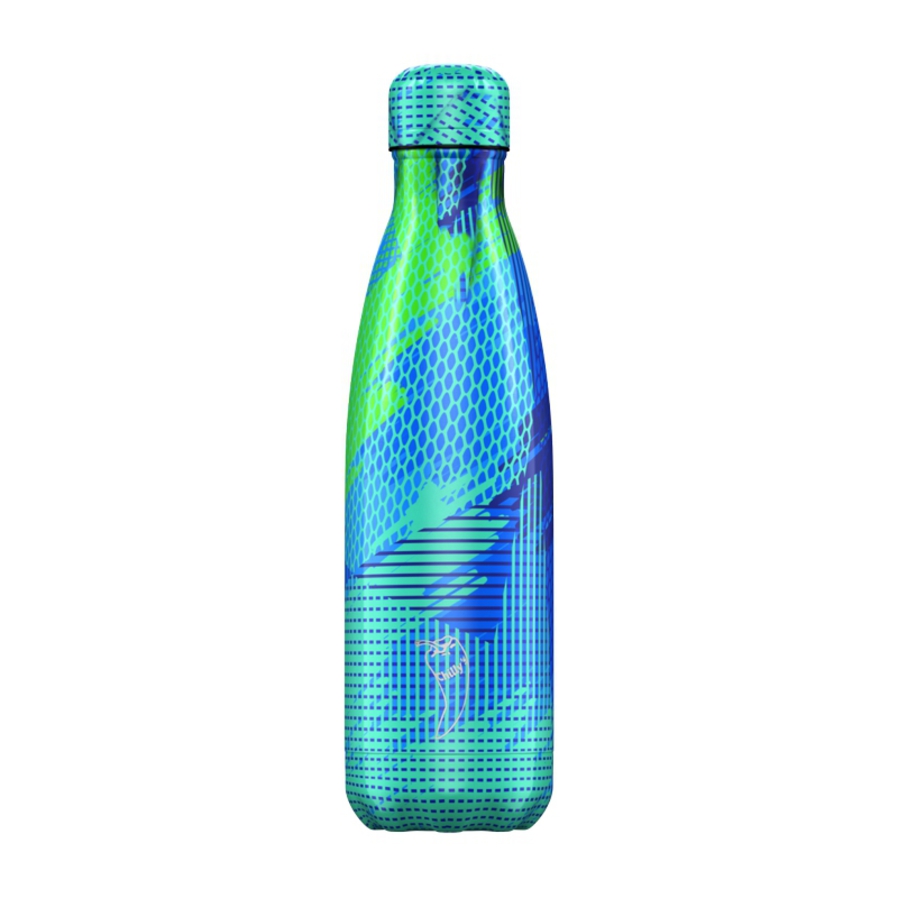 Chilly's Insulated Bottle Abstract Blue 500ml image 0