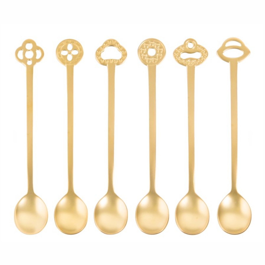 Party Oriental Antique Gold Spoon Set of 6 image 0