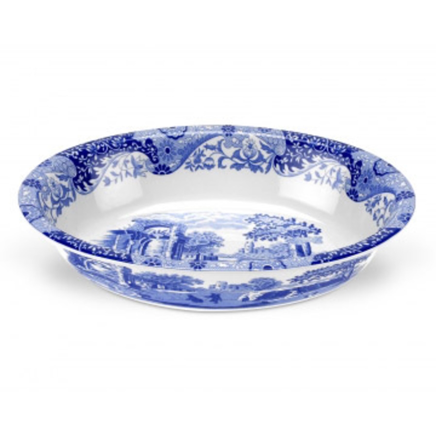 Blue Italian Oval Rimmed Dish image 0