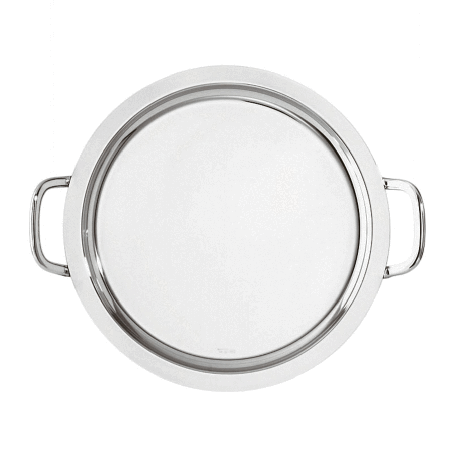 Elite Stainless Steel Round Tray with handles 35cm image 0