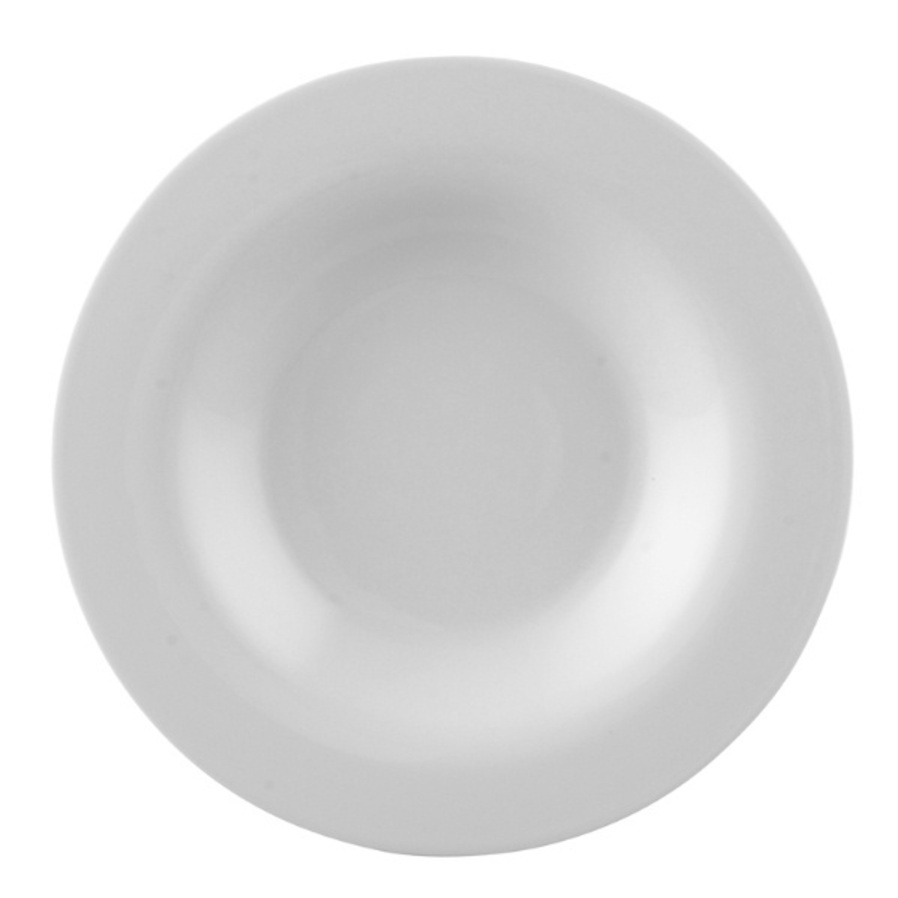 Moon White Rimmed Soup Plate image 0
