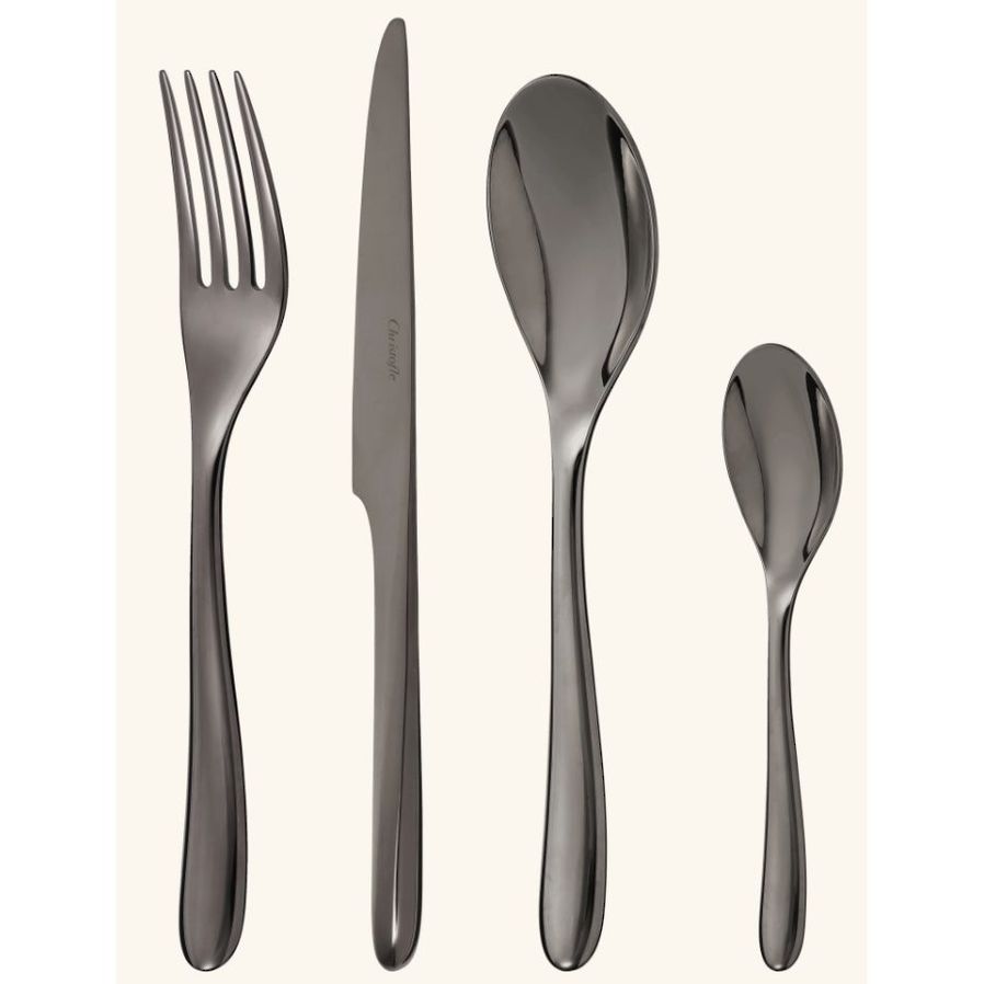 L'Ame de Christofle Black 56 Piece Cutlery Set image 0