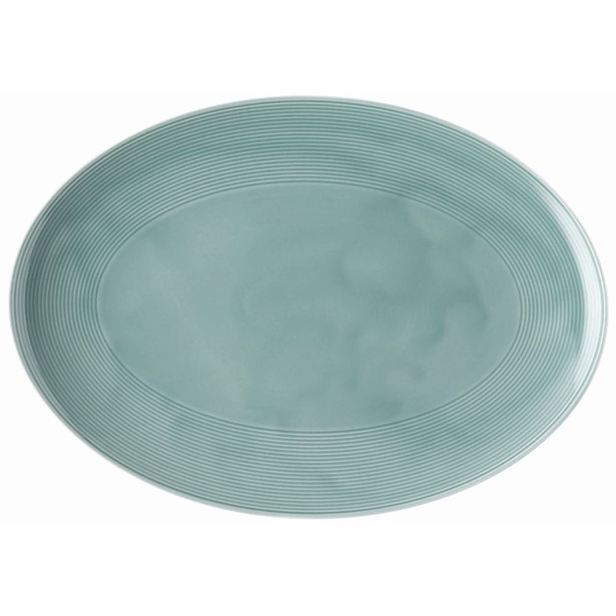 Loft Ice Blue Oval Platter image 0