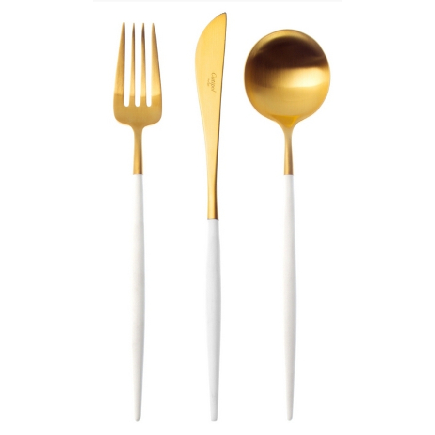 Goa White & Matt Gold 58 Piece Cutlery Set image 0