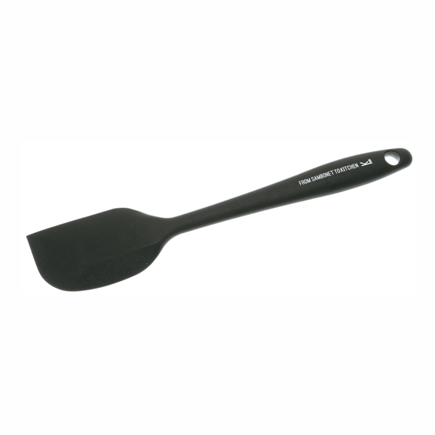 Silicone Charcoal Bevelled Spatula 20cm image 0